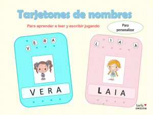 Tarjetones de nombres